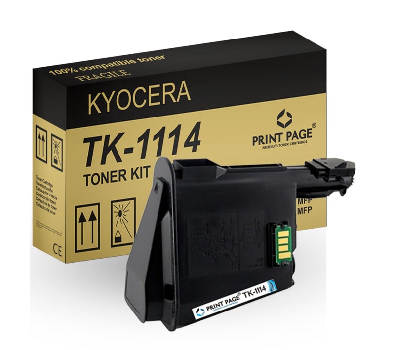 Print Page TK-1114 Toner Cartridge Compatible for Printers FS-1040, 1060DN, 1020 MFP, 1041, 1120 MPF, 1061DN, 1025 MFP (1 pcs) - Image 2