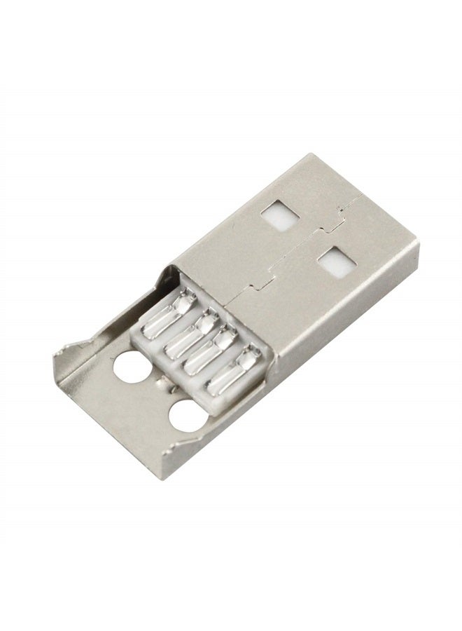 Maxmoral 10PCS USB 2.0 Connector A Type Male 4-Pin Plug with Black Plastic Cover DIY Connector - Image 3