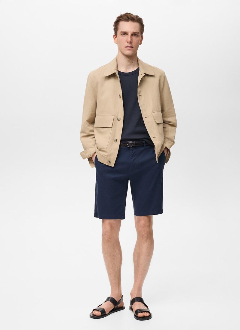 Mango Man - Slim-Fit Chino Bermuda Shorts - Image 1
