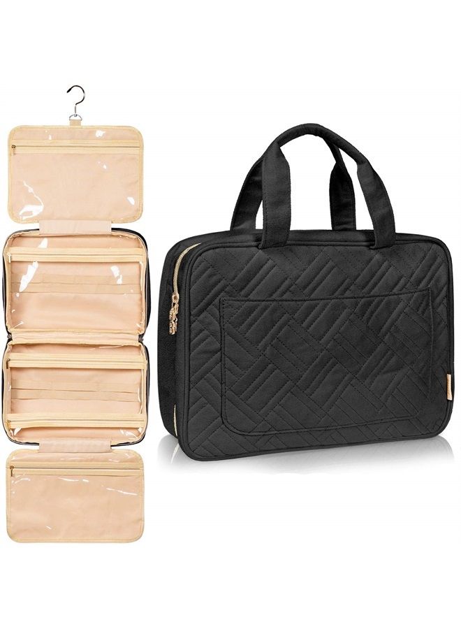 BOACAY Large Hanging Travel Toiletry Bag for Women, Makeup Bag, Bathroom & Shower Organizer Kit for Accessories, Cosmetics, Essentials - Image 1