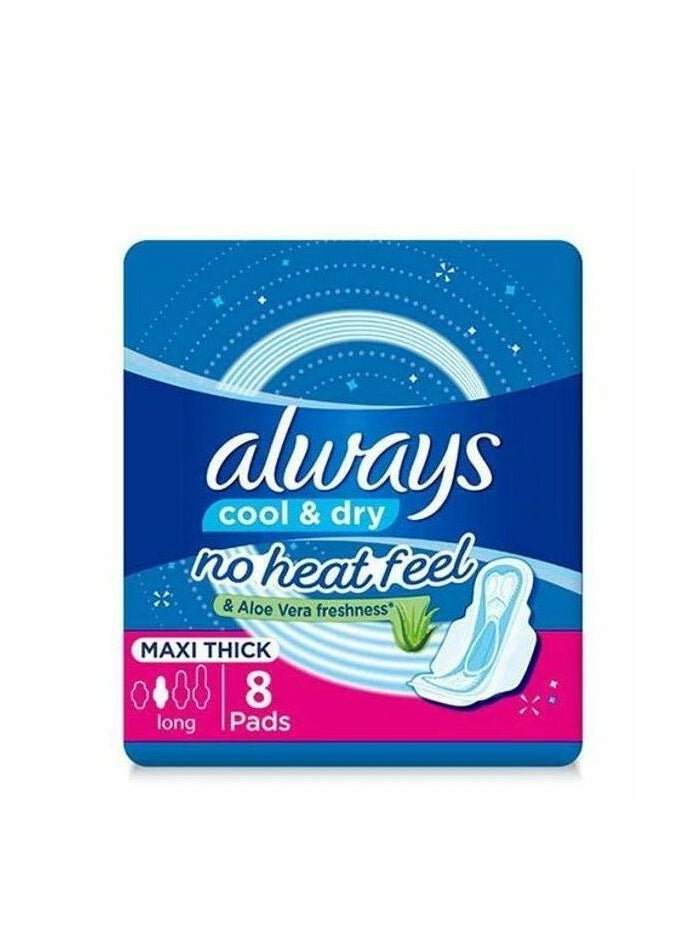 Always - Maxi Thick Long Cool Dry 8 Pads - Image 1
