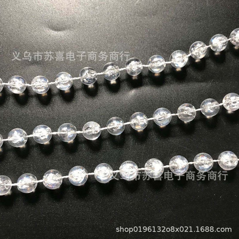 Factory direct wedding acrylic crystal bead chain wedding ceiling crystal tree Christmas tree decorative bead curtain hanging string 8mm transparent round beads a kilo) about 17 meters) 