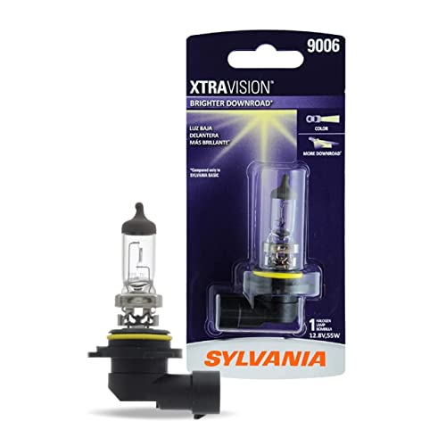 SYLVANIA  9006 XtraVision  High Performance Halogen Headlight Bulb High Beam Low Beam and Fog Replacement Bulb Contains 1 Bulb
