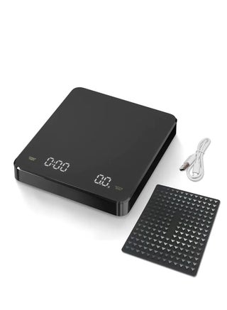 Smart Coffee Scale with Timer,3kg/0.1g High Precision Food Scale,Kitchen Scale Pour Over V60 Drip Coffee with Type-C,LED Digital Scale For Cooking,with a Silicone Non-slip Pad,Black - view 2