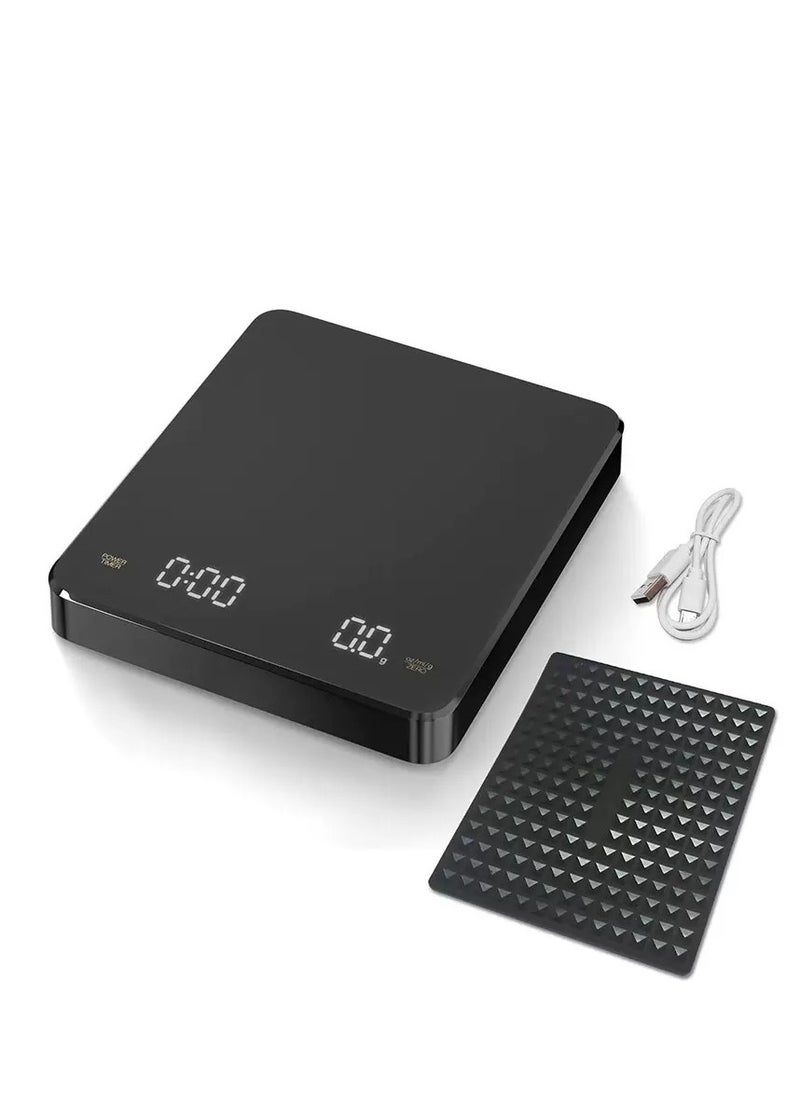 CIMIA - Smart Timing Coffee Scale with Type-C Charging, High Precision Coffee Scale(0.1g) LED Display, Espresso & Pour Over Coffee Scale, Kitchen Baking Scale for Home Brewing Coffee Scale, Kitchen Baking Scale for Home Brewing - Image 1