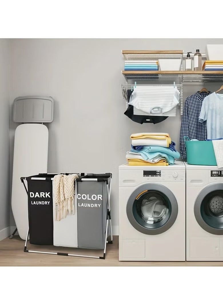 Laundry Storage Basket,Stylish Organizer for Dirty Clothes, Bedroom & Bathroom - Image 3