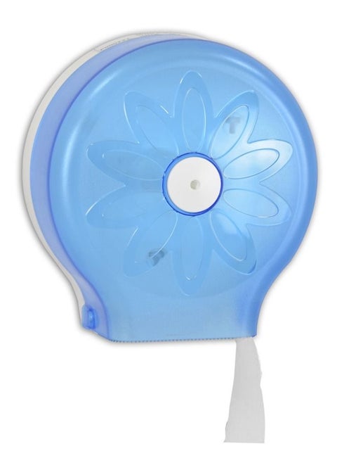 Mini Jumbo Toilet Roll Dispenser with Safety Key Locking System-Blue