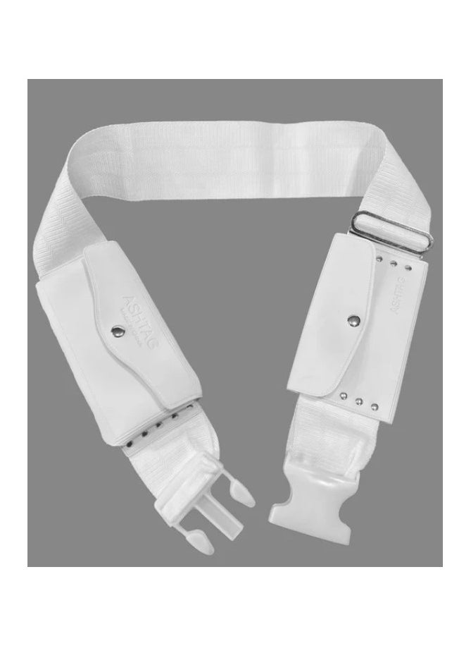 REBENUO The Ihram belt for Hajj and Umrah, very large size, white color - 130 cm long  - Image 3