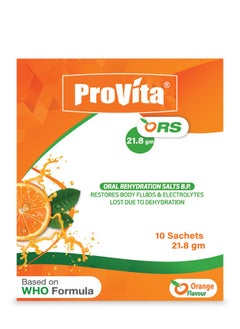 ProVita PROVITA ORS Oral Rehydration Salts Orange Flavor 10 SACHETS  - Image 2