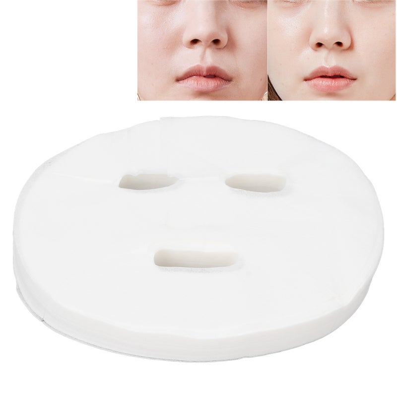 Facial Mask Sheets 100pcs Set Moisture Locking Face Mask Paper - Tighten Skin Skin Fiber Paper for Home SPA Skin Care, Wet Compress - Image 5
