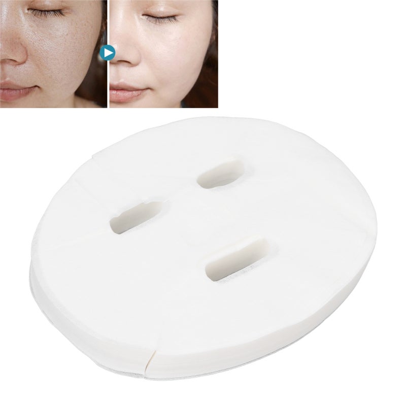 Facial Mask Sheets 100pcs Set Moisture Locking Face Mask Paper - Tighten Skin Skin Fiber Paper for Home SPA Skin Care, Wet Compress - Image 4