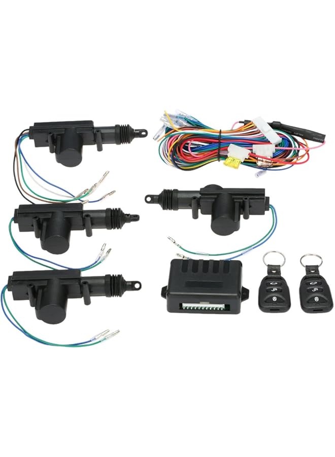 الكبريت قفل باب السيارة العالمي، نظام دخول بدون مفتاح، طقم قفل مركزي للتحكم عن بعد مع زر تحرير صندوق السيارة - Image 4