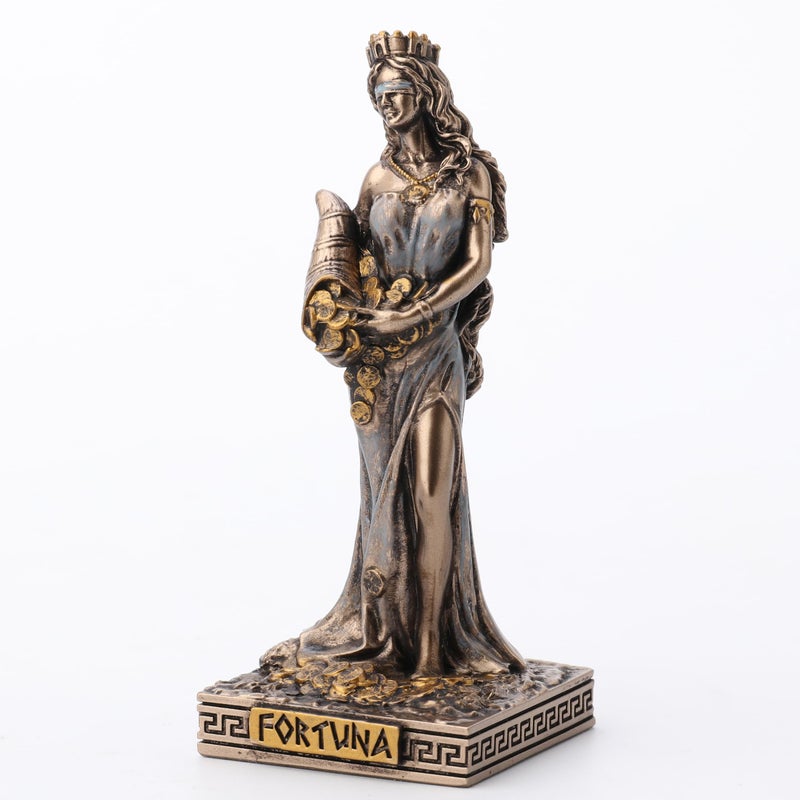 Veronese Design 3 1/2 Inches Fortuna Greek Goddess of Good Fortune Resin Miniature Statue Figurine Collectible - Image 1