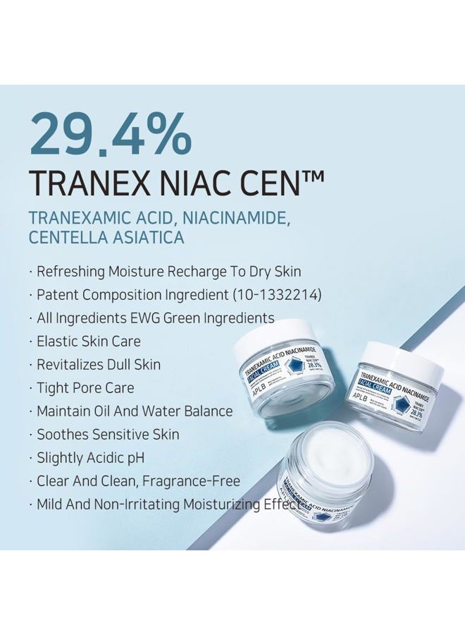 APLB Tranexamic Acid Niacinamide Facial Cream | TRANEX NIAC CEN™ 28.3% 1.86 FL.OZ/Korean Skincare, Moisturizing, Blemish care, Helps with skin discoloration - Image 3