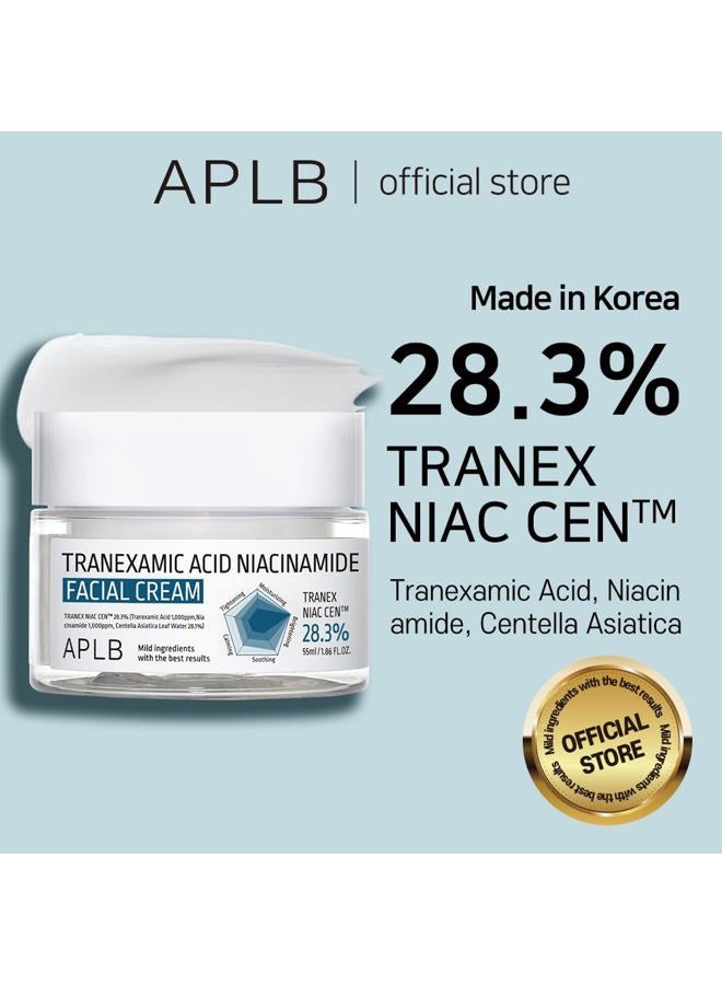 APLB Tranexamic Acid Niacinamide Facial Cream | TRANEX NIAC CEN™ 28.3% 1.86 FL.OZ/Korean Skincare, Moisturizing, Blemish care, Helps with skin discoloration - Image 2
