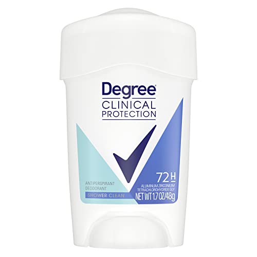 Degree Clinical Protection Antiperspirant Deodorant 72Hour Sweat  Odor Protection Shower Clean Antiperspirant for Women 17 oz