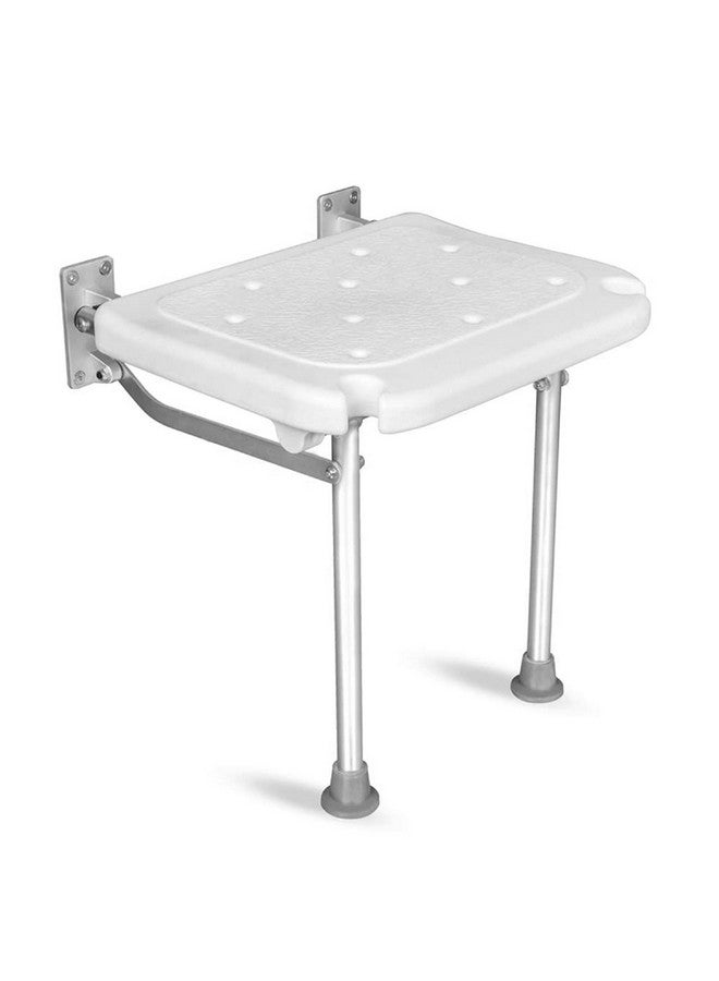 KosmoCare Wall Mounted Shower Bench | Folding Shower Chair | Bathroom Stool Fold Away Shower Seat | Folding Shower Stool with Anti-Slip Rubber Tips for Safety of Seniors & Elderly | - Image 1