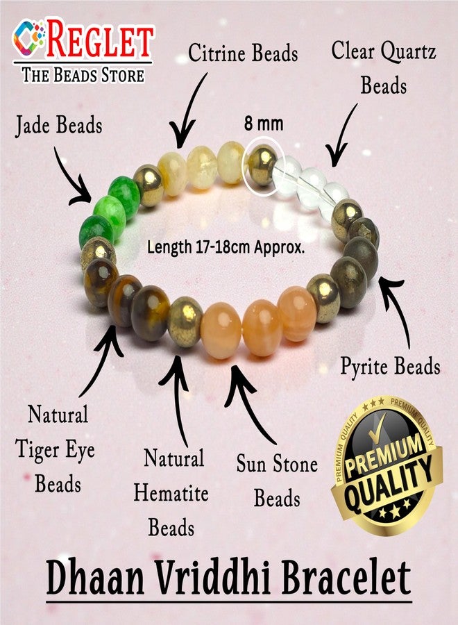 REGLET Dhan Vriddhi Bracelet for Prosperity & Abundance | Attract Wealth, Boost Confidence & Enhance Focus with Natural Healing Stone Beads | Natural Healing Bracelet - Image 2