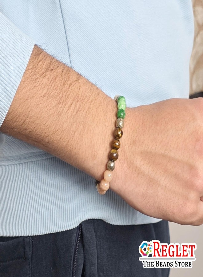 REGLET Dhan Vriddhi Bracelet for Prosperity & Abundance | Attract Wealth, Boost Confidence & Enhance Focus with Natural Healing Stone Beads | Natural Healing Bracelet - Image 5