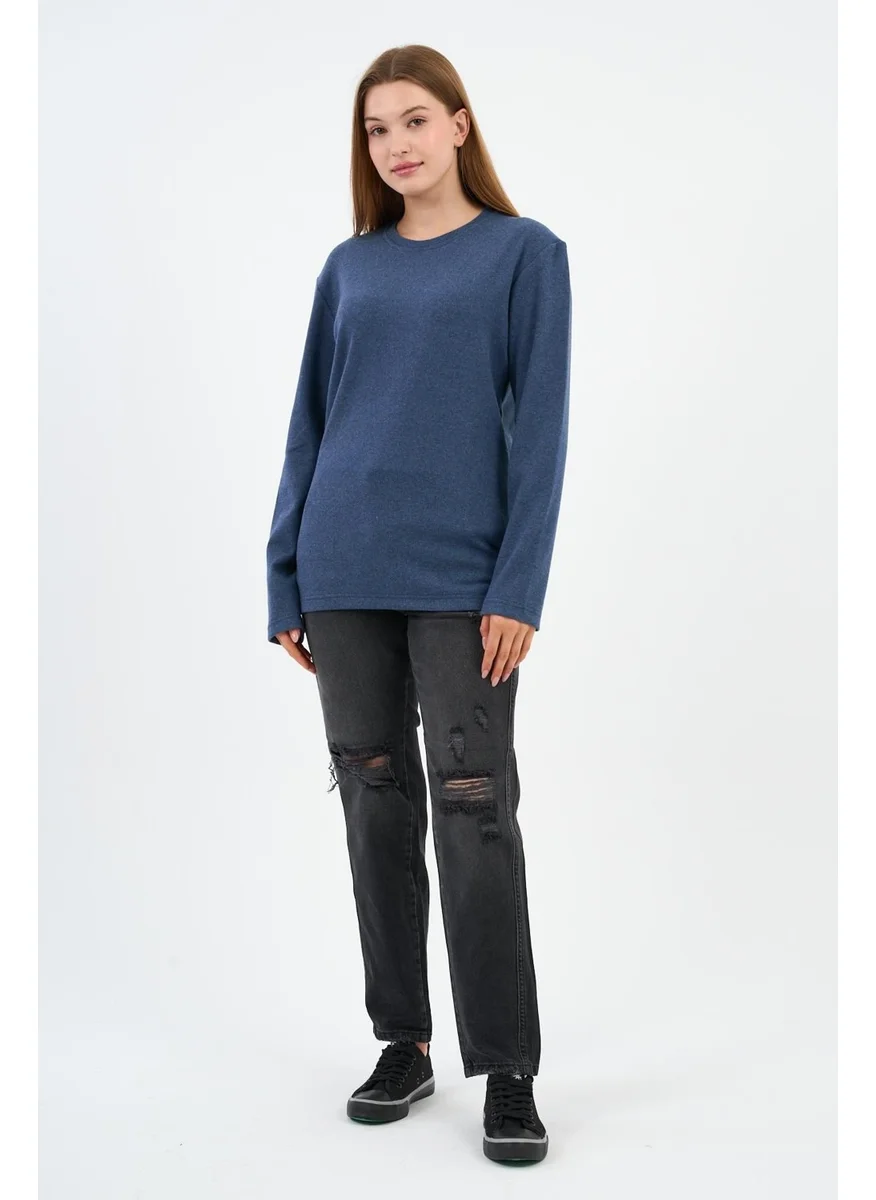 الكسندر جاردي Crew Neck Lycra Long Sleeve Camisole Sweatshirt (WK25588)