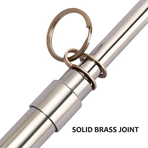 MEASUREMAN مقياس ضغط الإطارات الثقيل مزدوج الرأس للشاحنات، جسم نحاسي صلب، انزلاق ألمنيوم، مع خطاف، نطاق 10-150psi - Image 4