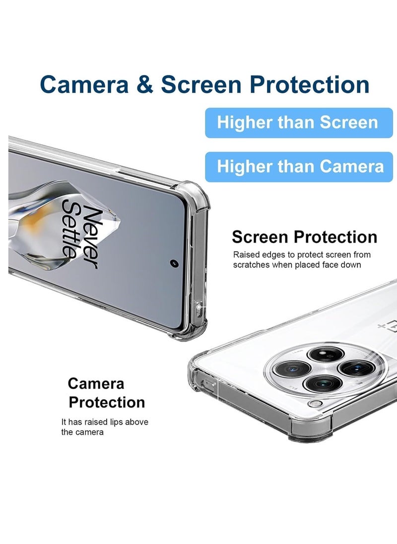 ELTRAZONE حافظة متوافقة مع OnePlus 12 - غطاء TPU رقيق مع حماية الكاميرا وغطاء مرن مضاد للخدش لهاتف OnePlus 12 5G (شفاف) - Image 3