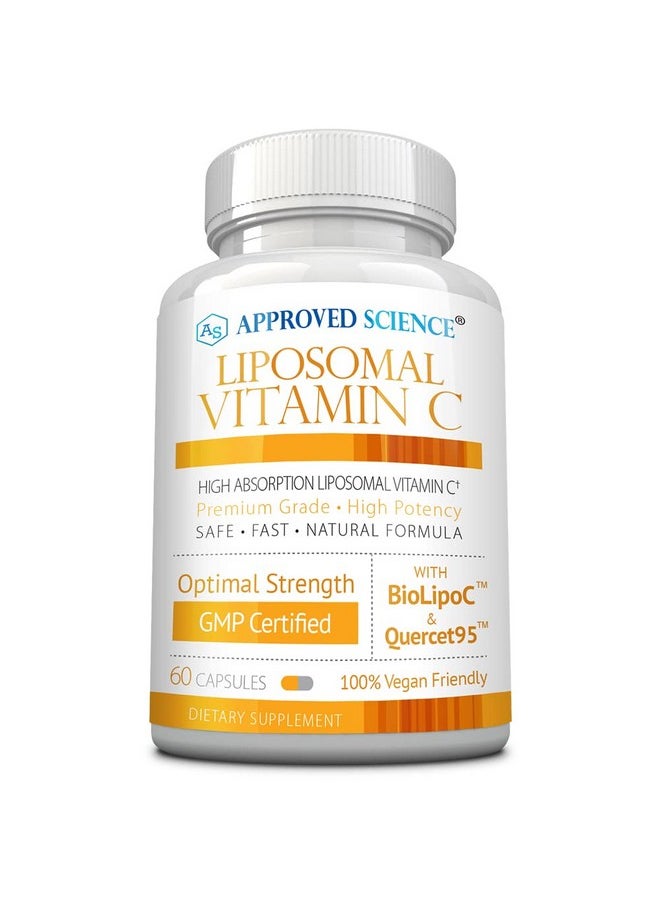 Approved Science - Liposomal Vitamin C 1100 Mg 60 Capsules Immune Support Boost Collagen Antioxidant High Absorption Fat Soluble Non Gmo Vegan Made In The Usa - Image 1