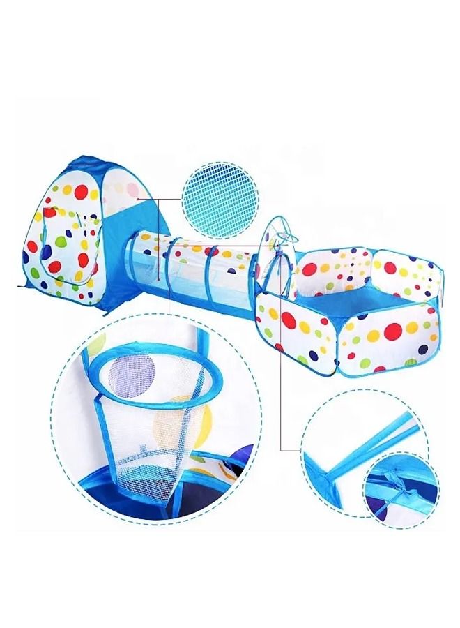 Foldable Kids Toddler Pop Up Play Tent with Tunnel and Ball