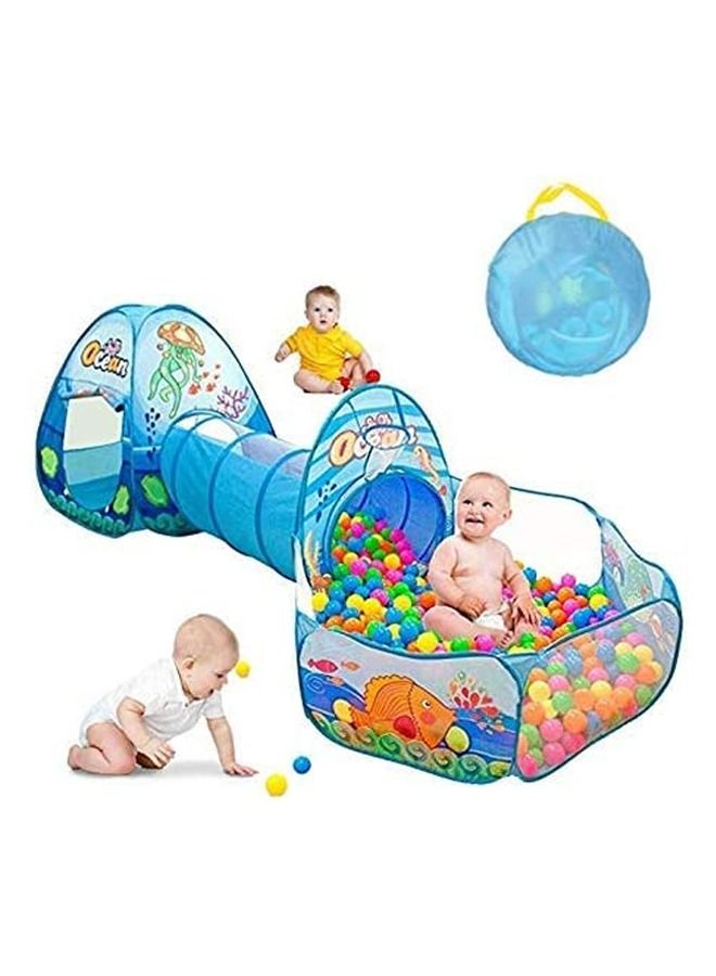Foldable Kids Toddler Pop Up Play Tent with Tunnel and Ball