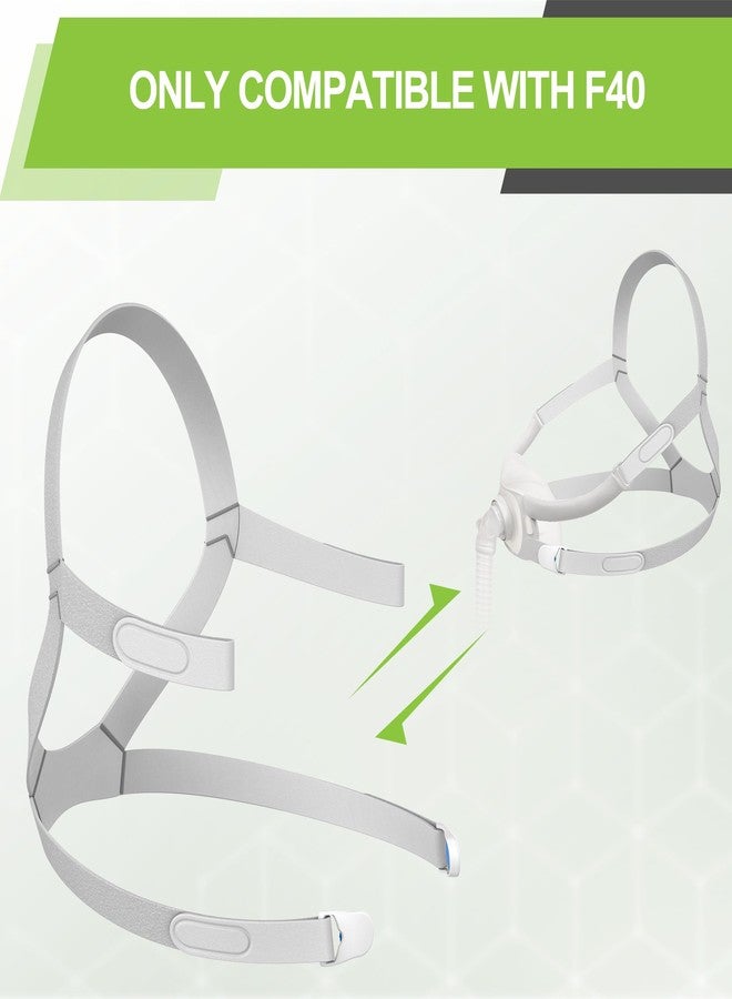 MEDICOLOR Head Strap for Airfit F40 with CPAP Magnetic Clips, Adjustable & Soft Strap Replacement for Secure Fit and Comfort - Image 2