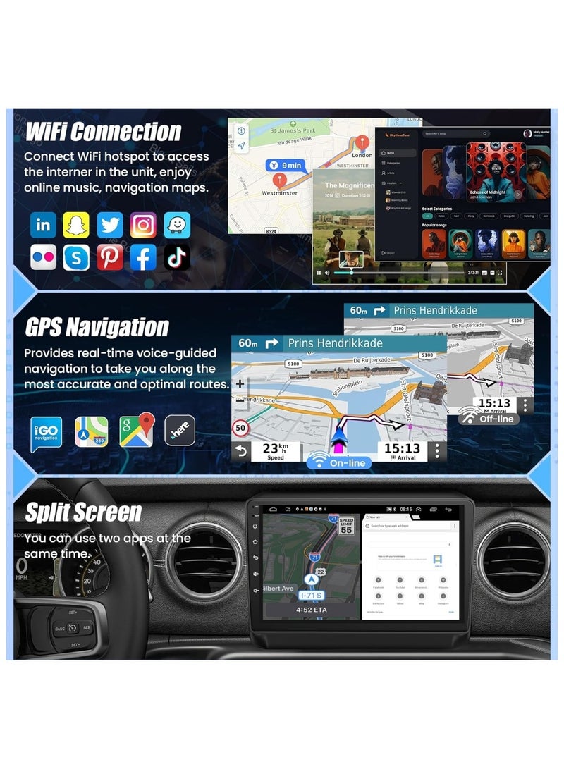 رايموس شاشة أندرويد للسيارة فورد إيدج 2015–2018، 4 جيجابايت رام + 32 جيجابايت روم، تدعم أبل كاربلاي و أندرويد أوتو اللاسلكي، شاشة لمس بوصة، نظام ملاحة GPS، بلوتوث، كاميرا خلفية AHD - Image 5