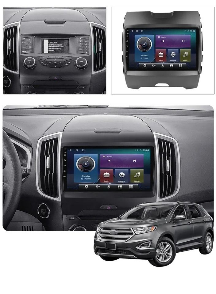 رايموس شاشة أندرويد للسيارة فورد إيدج 2015–2018، 4 جيجابايت رام + 32 جيجابايت روم، تدعم أبل كاربلاي و أندرويد أوتو اللاسلكي، شاشة لمس بوصة، نظام ملاحة GPS، بلوتوث، كاميرا خلفية AHD - Image 3