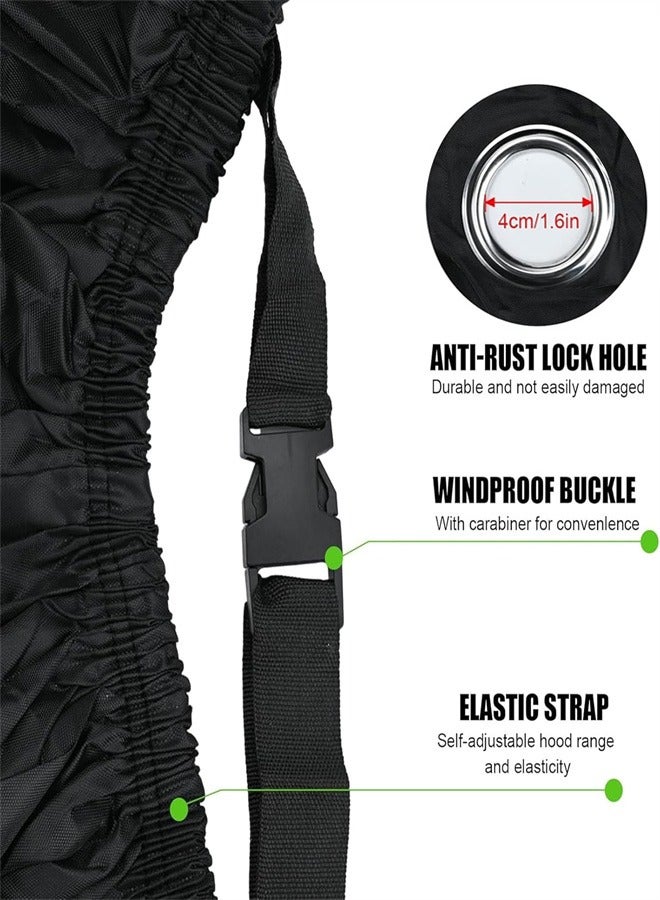 Generic Bike Cover, Outdoor Waterproof Bicycle Covers Oxford Fabric Rain Sun UV Dust Wind Proof Motorcycle Covers with Lock Hole for Mountain Road Electric Bike Tricycle Cruiser  - Image 4