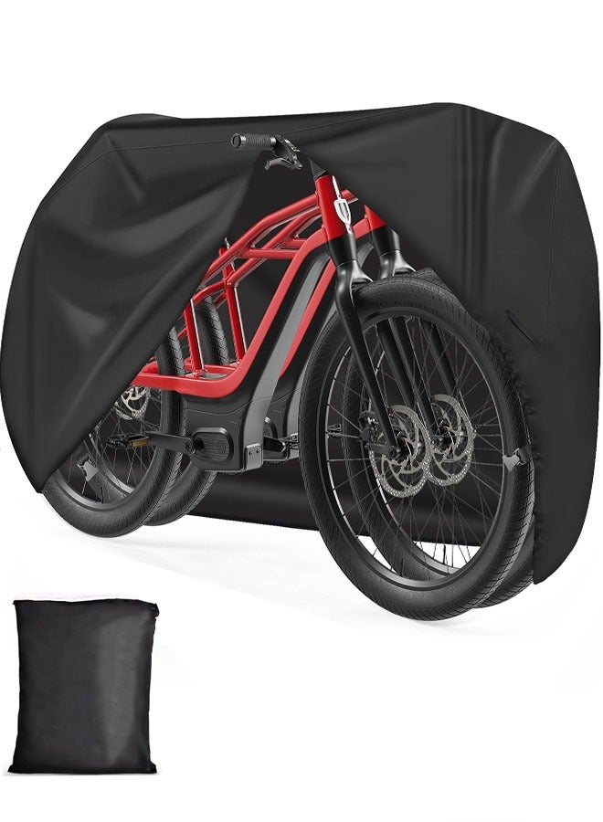 Generic Bike Cover, Outdoor Waterproof Bicycle Covers Oxford Fabric Rain Sun UV Dust Wind Proof Motorcycle Covers with Lock Hole for Mountain Road Electric Bike Tricycle Cruiser  - Image 1