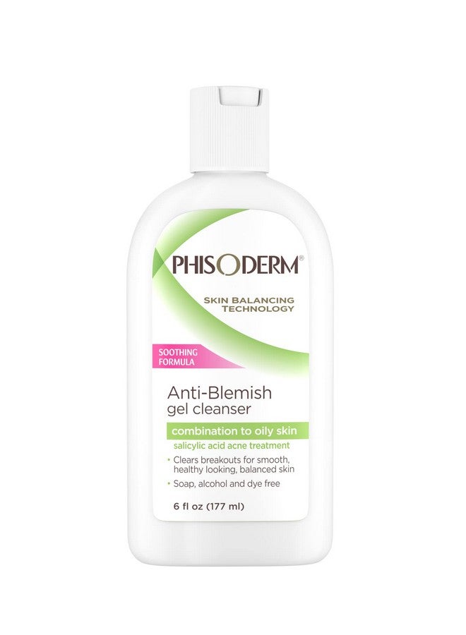pHisoderm Anti-blemish Gel Cleanser, for Oily, Combo and Acne-prone Skin, 6 Fluid Ounce Bottle (Pack of 4) - Image 1