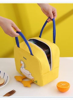 KASTWAVE Lunch Bag, with Wide Open Insulated Cooler, Reusable Thermal Tote, Thermal Leak-Proof Cute Duck Hand Meal Bag for School, Work, for Kids, Yellow  - Image 4