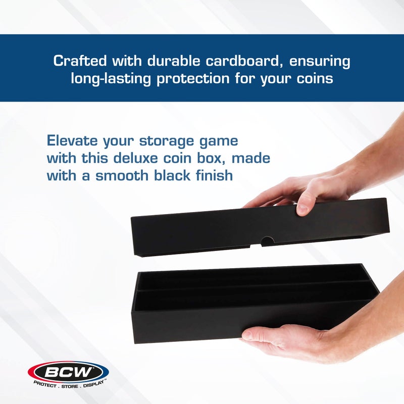 BCW Double Row 2x2 Coin Box | Holds 102 Snaps or 330+ Paper Flips | Coin Storage Box for Collectors | Removable Trays - Image 5