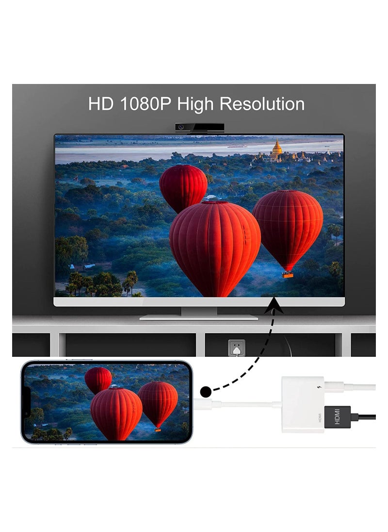 Generic Lightning to HDMI Adapter,Digital AV Adapter iPhone,iPad to HDMI,(No Need Power) 1080P Video & Audio Sync Screen Connector Compatible iPhone,iPad  - Image 3