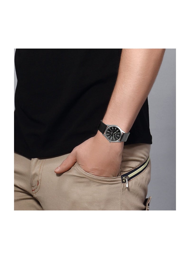 Men's Military Sport Watch with Nylon Strap, Analog Quartz and Date Display - Image 2