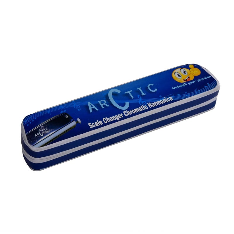 Arctic C scale 24-hole Scale Changer Chromatic Premium Harmonica/Mouth Organ with Case for Professional and Amateurs. Ultra premium finish and durable built - Image 2