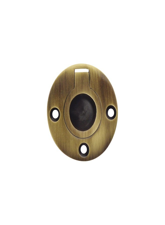 HOBKNOBS 37 mm Dia Round Flush Antique Brass Drawer Pull Handle - Brownish Gold. - Image 2