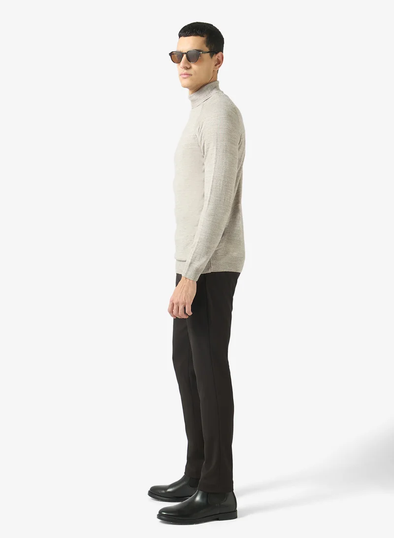 Robert Wood Relaxed Fit Textured Formal Pants