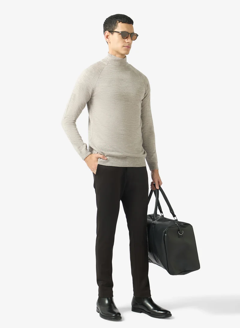 Robert Wood Relaxed Fit Textured Formal Pants