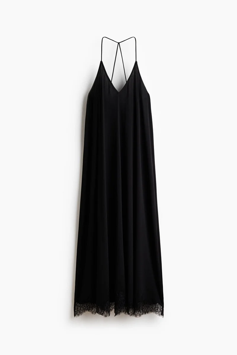 H&m Lace-trimmed strappy dress