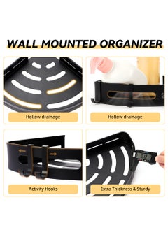Zibuyu ZIBUYU® Bathroom Shelf for Wall, Corner Shelf for Bathroom, Self-Adhesive Aluminum Alloy Bathroom Organizer Bathroom Corner Shelf for Wall for Bathroom Accessories, Toiletries, Shampoo, Soap, Lotion  - Image 4