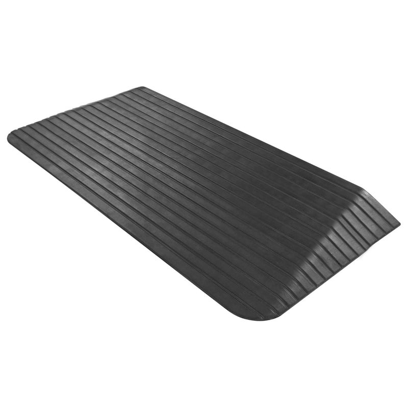 Silver Spring Solid Rubber Threshold Ramp 212 Rise 1500 lb Capacity for Wheelchairs and Power Scooters Indoor Outdoor Use