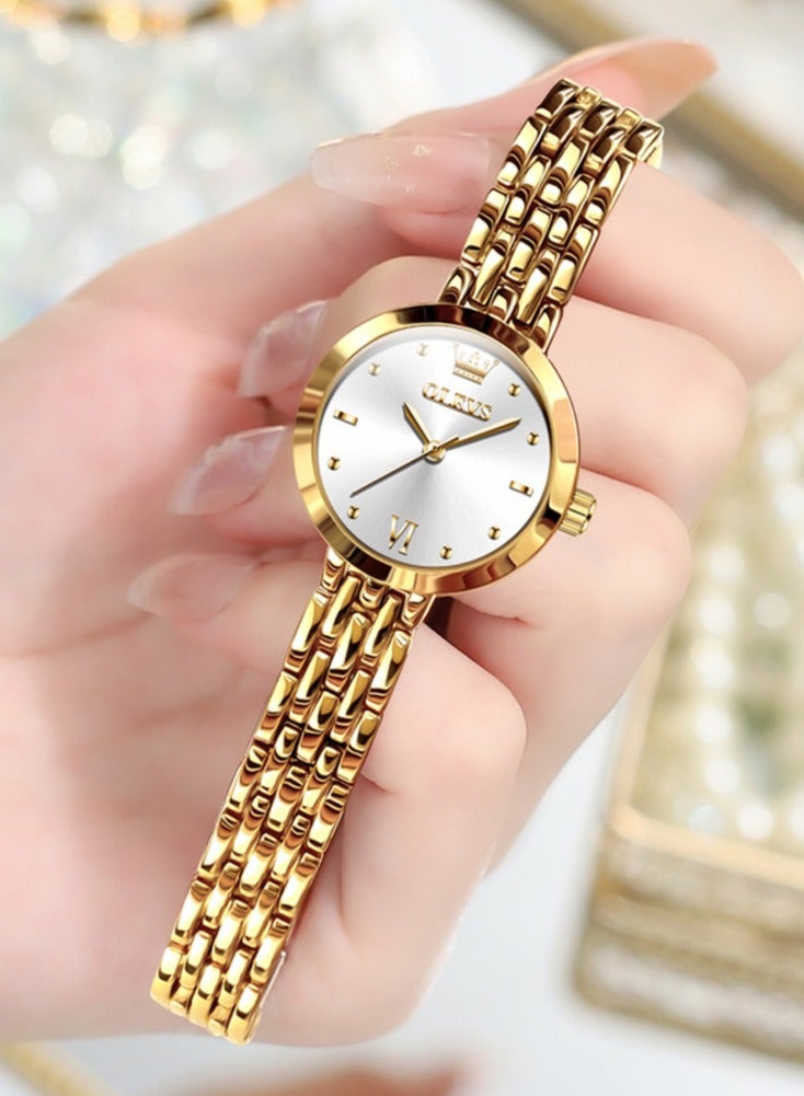 OLEVS Luxury Top Brand Women's Watches Elegant Fashion Gold Watch for Women Original Simple Quartz Waterproof Wristwatch Ladies - Image 4