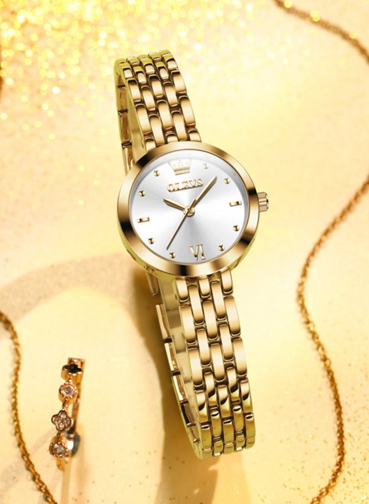 OLEVS Luxury Top Brand Women's Watches Elegant Fashion Gold Watch for Women Original Simple Quartz Waterproof Wristwatch Ladies - Image 5