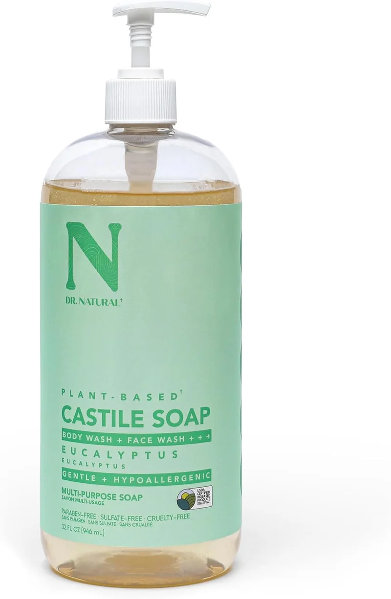 Dr. Natural Dr. Natural Pure-Castile Liquid Soap, Eucalyptus, 32 Ounce