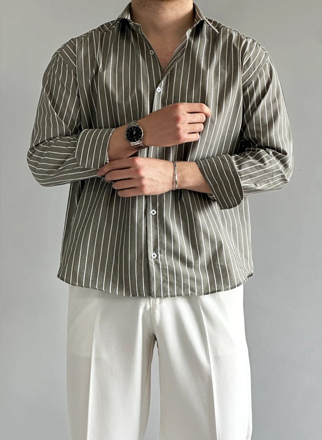 trendyol Khaki Regular Men's Shirt - Image 2